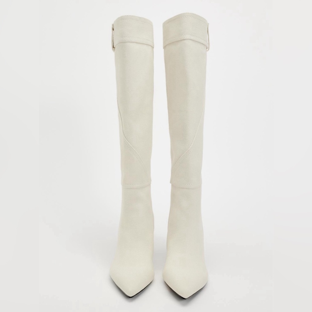 COPY - Zara Denim high heel knee high boots
Details
Condition
Brand new

Brand
…